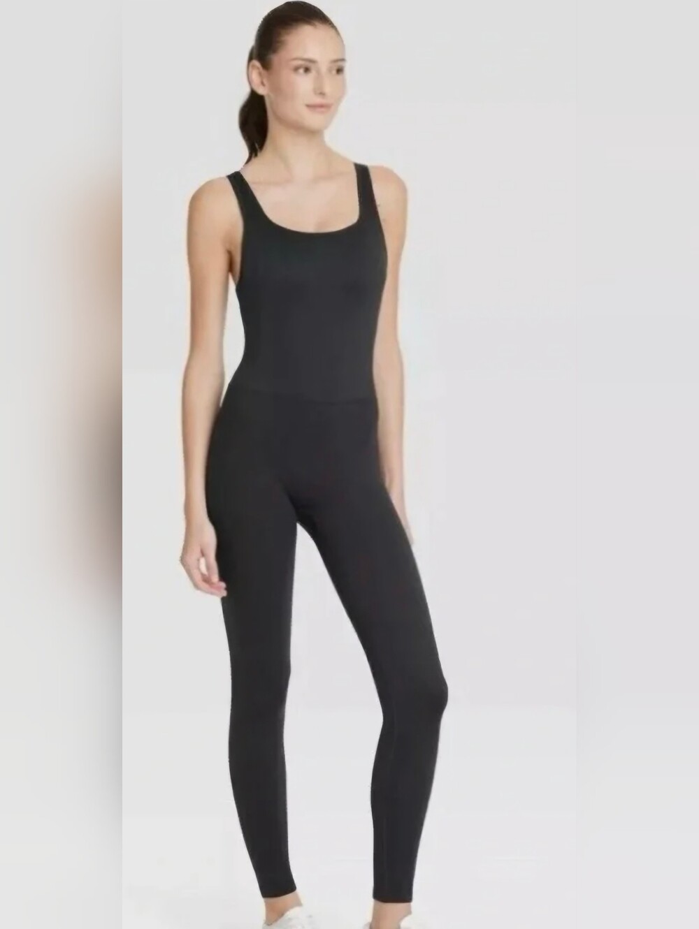NWT Women’s Black Scoop Neck Jumpsuit Sz S All In Motion